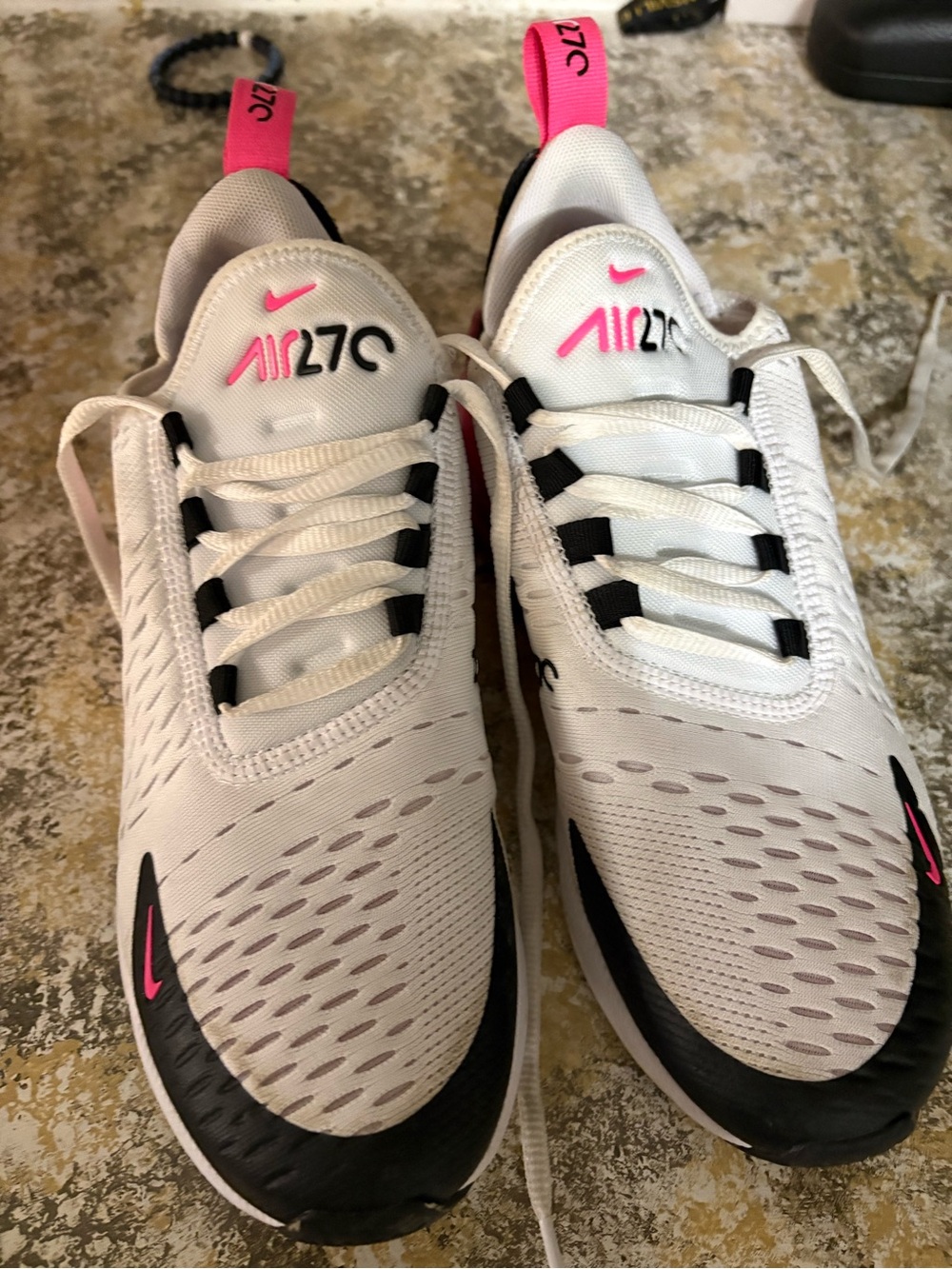 Nike Women’s Air 270 Sneakers - White with Pink and Black